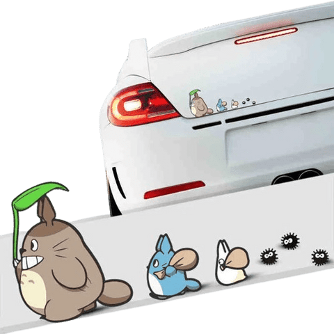 Autocollant pour Voiture Famille Totoro