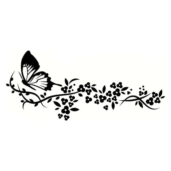 Autocollant Voiture Danse Papillon Floral -
