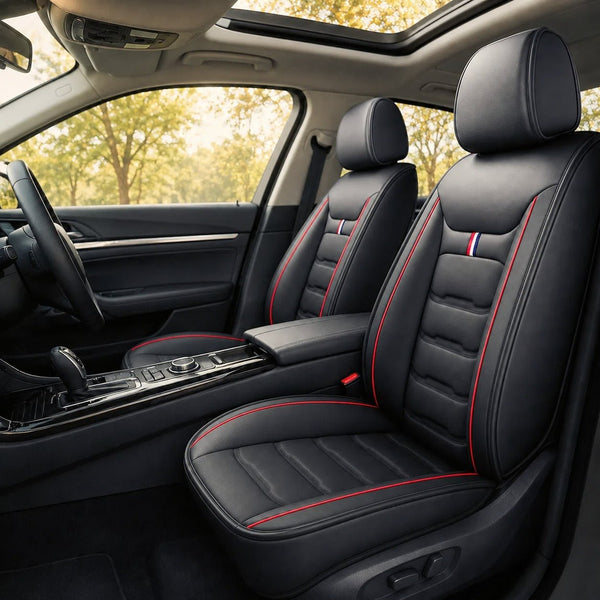 Housse de Siège Voiture Cuir PU Matelassée – Ligne Chic -