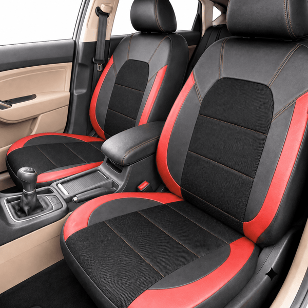Housses de Sièges Voiture Simili Cuir Style Sport -