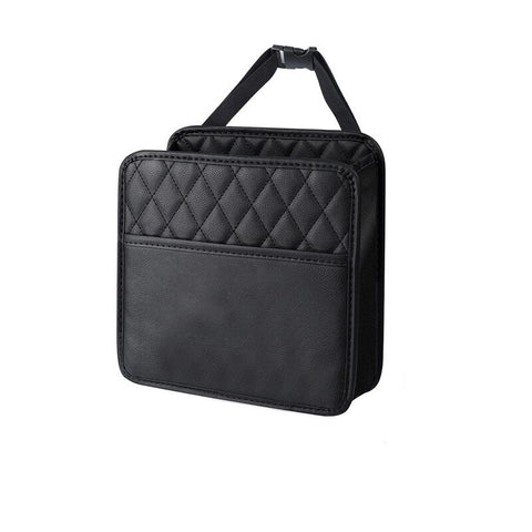 Sac de Rangement Cuir Noir Siège Voiture