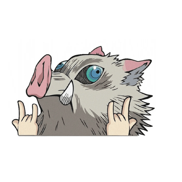 Sticker Voiture Inosuke Demon Slayer Anime Manga -