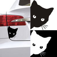 Sticker Voiture Tête de Chat Noir - 0