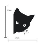 Sticker Voiture Tête de Chat Noir - 0