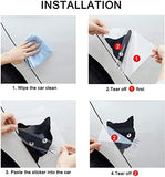Sticker Voiture Tête de Chat Noir - 0
