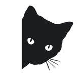 Sticker Voiture Tête de Chat Noir - 0