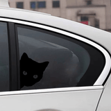 Sticker Voiture Tête de Chat Noir - 0