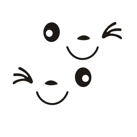 Stickers Rétroviseurs Voiture Émojis Sourire