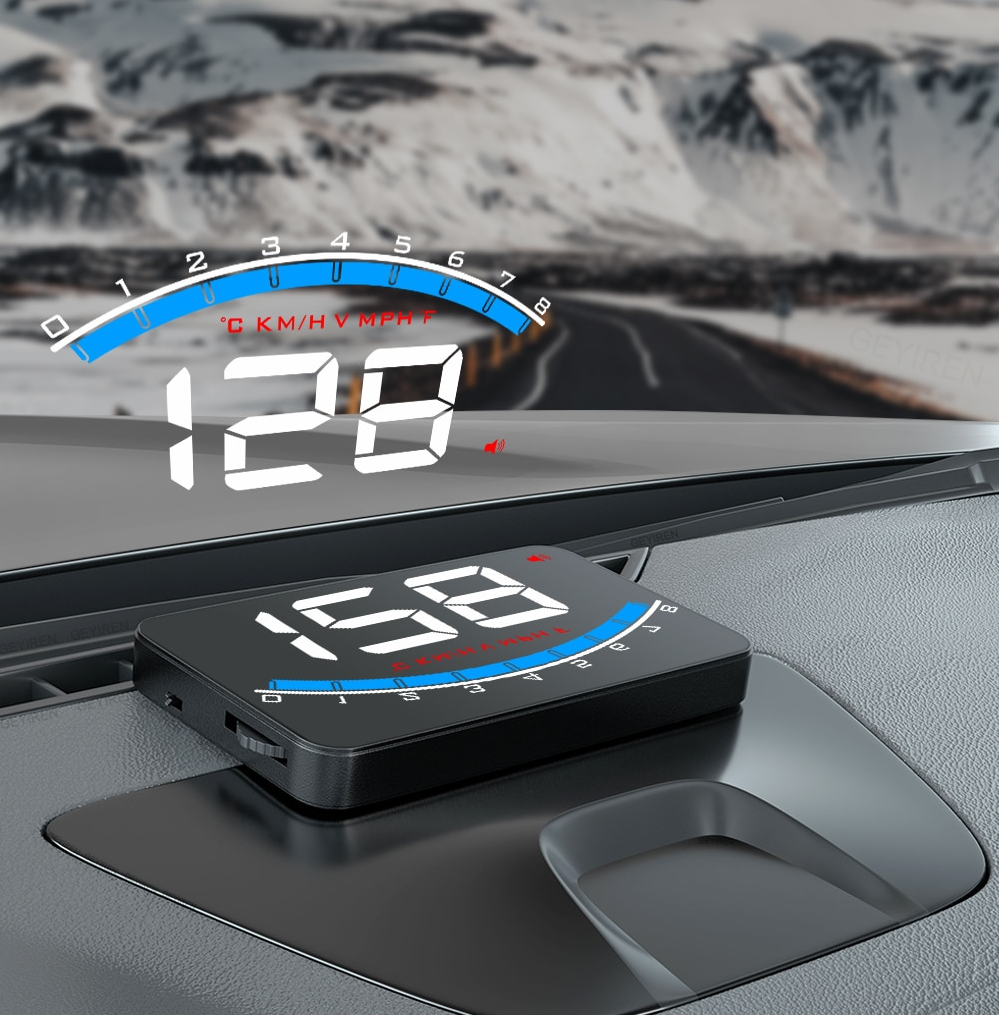 G6 voiture tête haute affichage Hud affichage GPS système compteur de vitesse  projecteur de voiture avec boussole alarme de sécurité voiture accessoires  électroniques