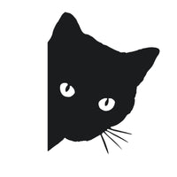 Sticker Voiture Tête de Chat Noir