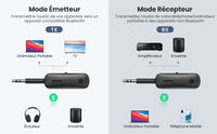 Transmetteur Bluetooth Emetteur Récepteur 2-en-1