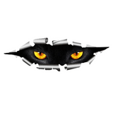 Autocollant 3D Voiture Yeux de Chat Noir