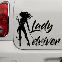 Sticker Voiture Diablesse Lady Driver