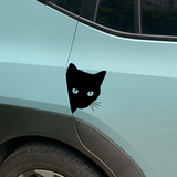 Sticker Voiture Tête de Chat Noir