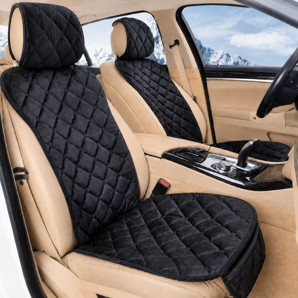 Housse Couvre-Siège Voiture Matelassé en Tissu Doux