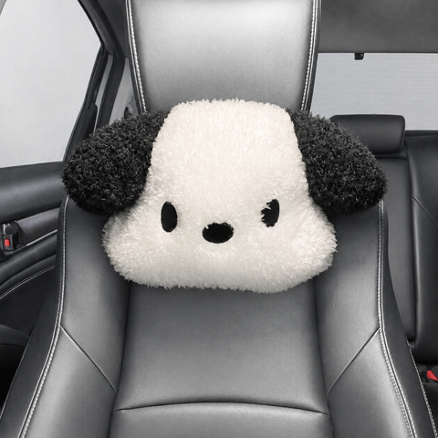 Oreiller Appui-Tête Voiture Chien en Peluche