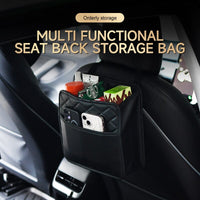 Sac de Rangement Cuir Noir Siège Voiture