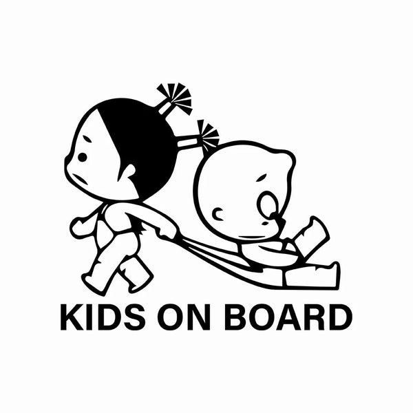 Autocollant Avertissement Enfants à Bord Voiture - 