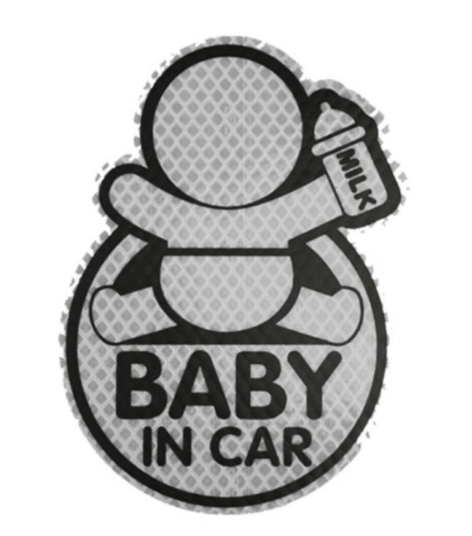 Autocollant Bébé à Bord Voiture Fluorescent - 0