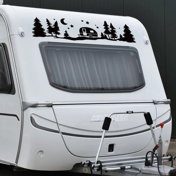 Autocollant Camping Car Aventure Nocturne - 