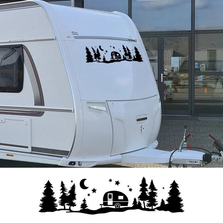 Autocollant Camping Car Aventure Nocturne - 