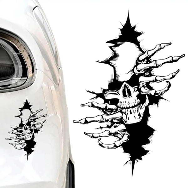 Autocollant de Voiture Crâne Tête De Mort 3D -