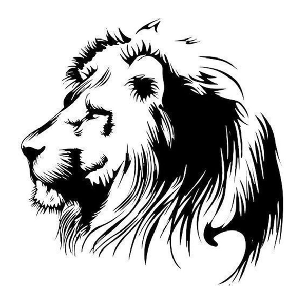 Autocollant Personnalisé Voiture Lion Sauvage - 0