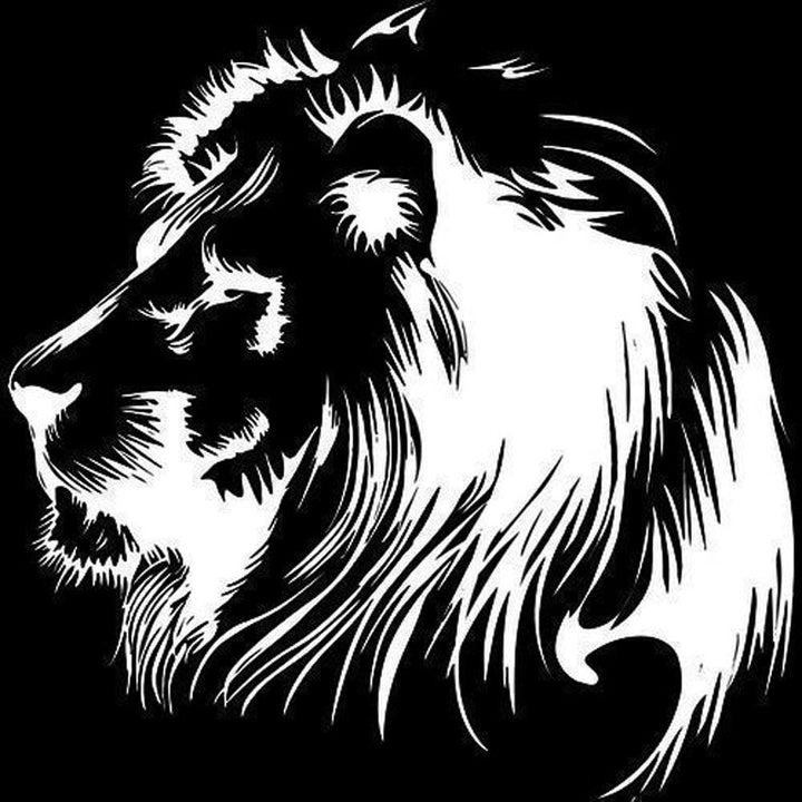 Autocollant Personnalisé Voiture Lion Sauvage - 0