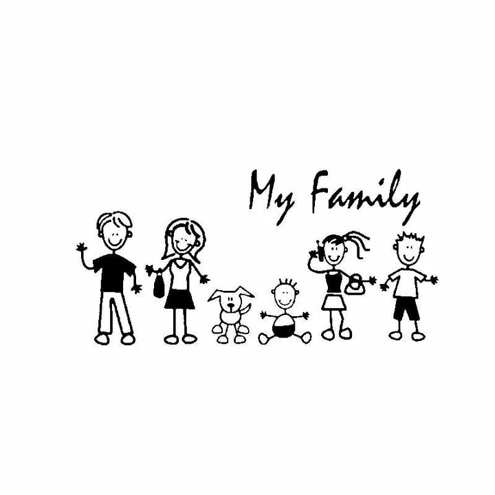 Autocollant pour Voiture My Family - 
