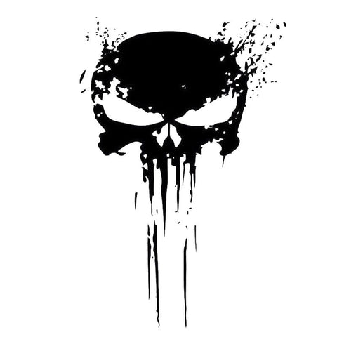 Autocollant Tête de Mort Voiture Fantomatique