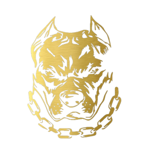Autocollant Voiture Chien Pitbull Dominant - 