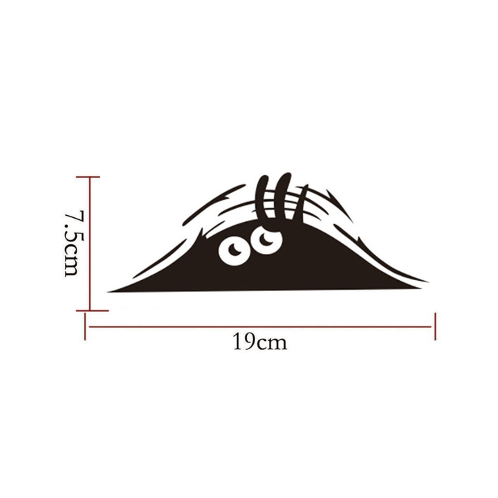 Autocollant Voiture Cartoon Monstre Caché - 0
