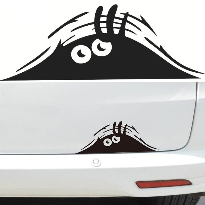 Autocollant Voiture Cartoon Monstre Caché - 0