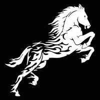 Autocollant Voiture Cheval Enflammé - 