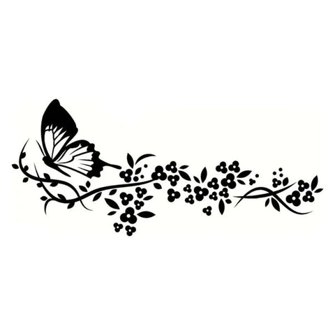 Autocollant Voiture Danse Papillon Floral