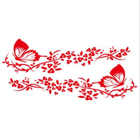 Autocollant Voiture Danse Papillon Floral - 