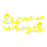 Autocollant Voiture Danse Papillon Floral - 