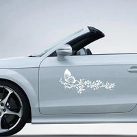 Autocollant Voiture Danse Papillon Floral - 
