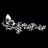 Autocollant Voiture Danse Papillon Floral - 