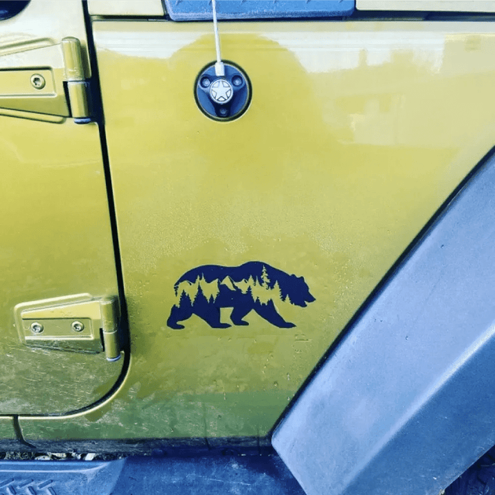 Autocollant Voiture Ours Montagne Nature - 