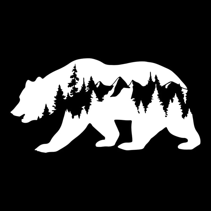 Autocollant Voiture Ours Montagne Nature - 
