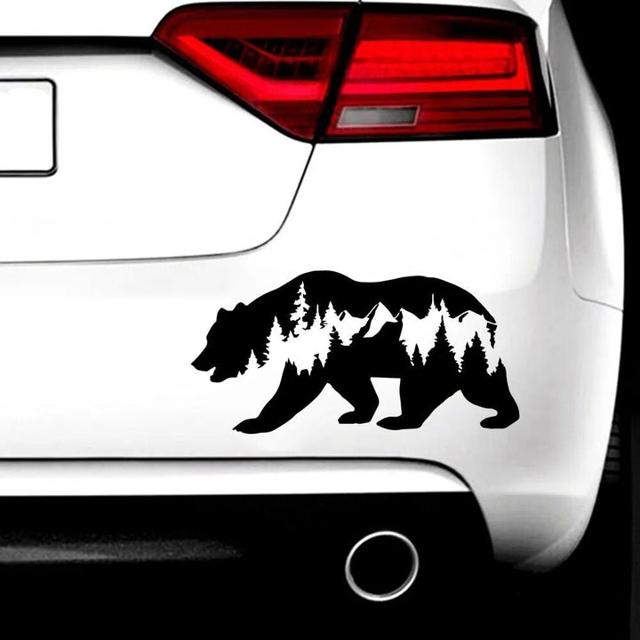 Autocollant Voiture Ours Montagne Nature - 