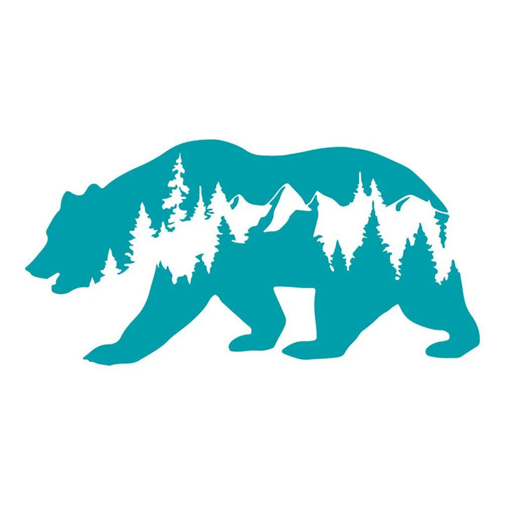 Autocollant Voiture Ours Montagne Nature - 