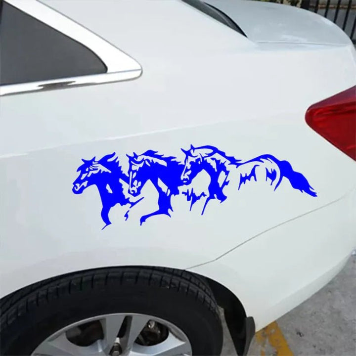 Autocollant Voiture Personnalisé Chevaux de Course - 0