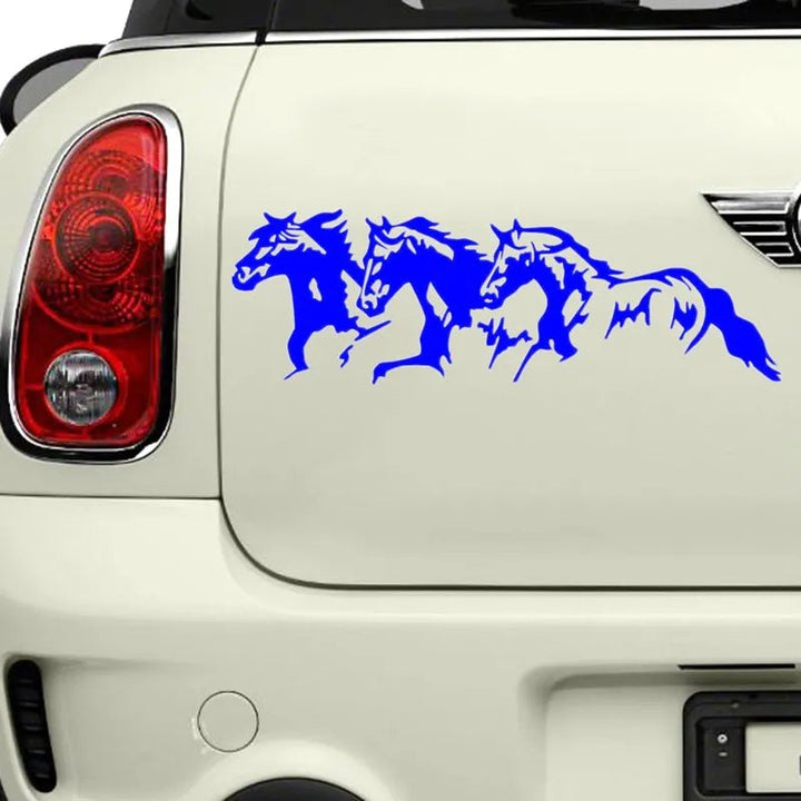Autocollant Voiture Personnalisé Chevaux de Course - 0