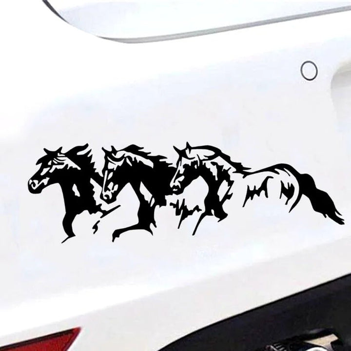 Autocollant Voiture Personnalisé Chevaux de Course - 0