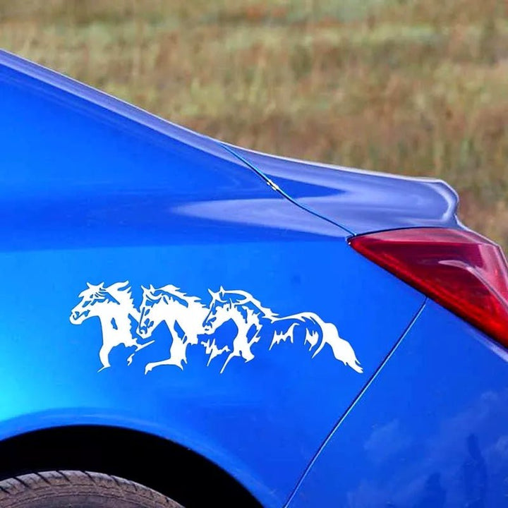 Autocollant Voiture Personnalisé Chevaux de Course - 0
