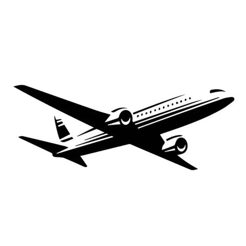 Autocollant Voiture Vol Avion de Ligne