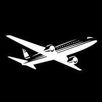 Autocollant Voiture Vol Avion de Ligne - 