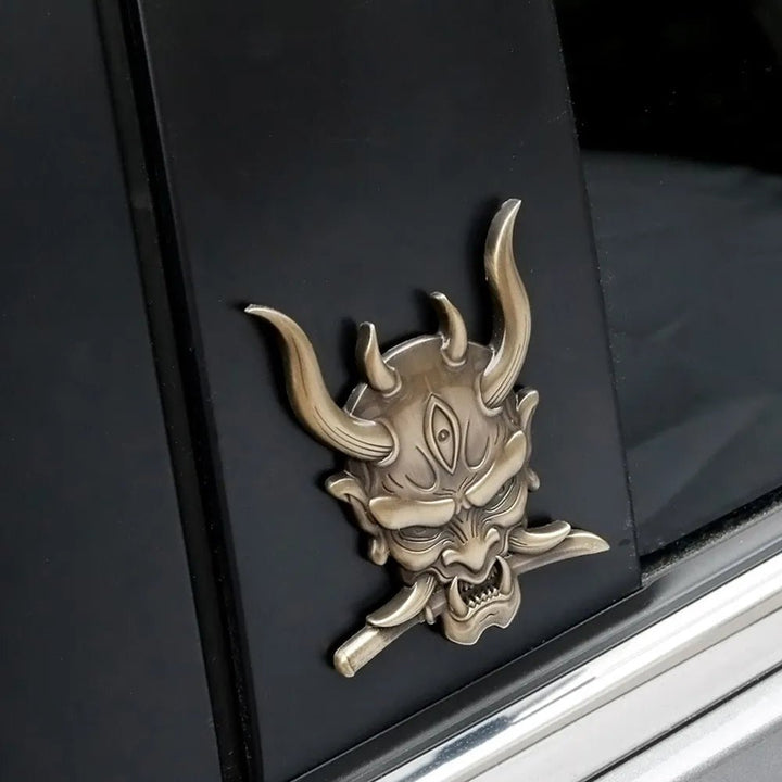 Autocollants Japonais Voiture Badge Menpo Samouraï - 